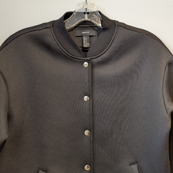 FOREVER 21 men’s black bomber jacket small - Picture 2 of 9